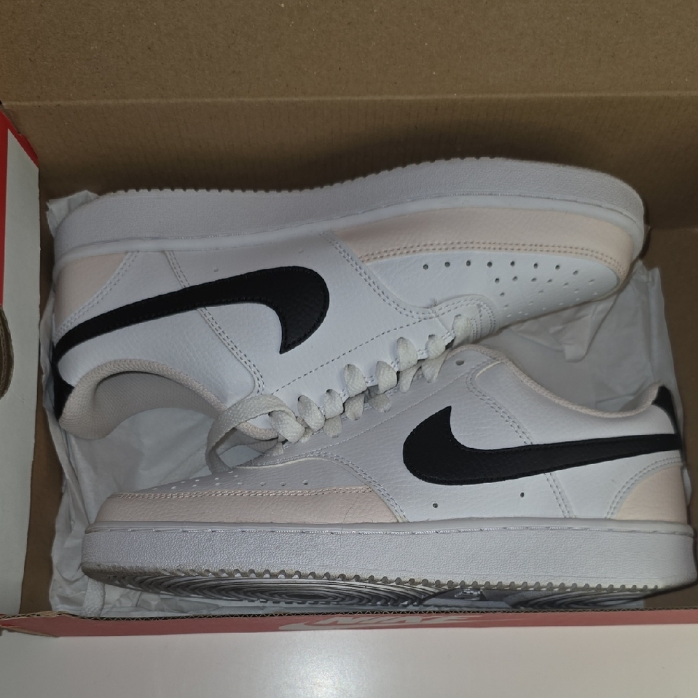 Nike White, Black And Pink Dunk Low-Top Sneakers